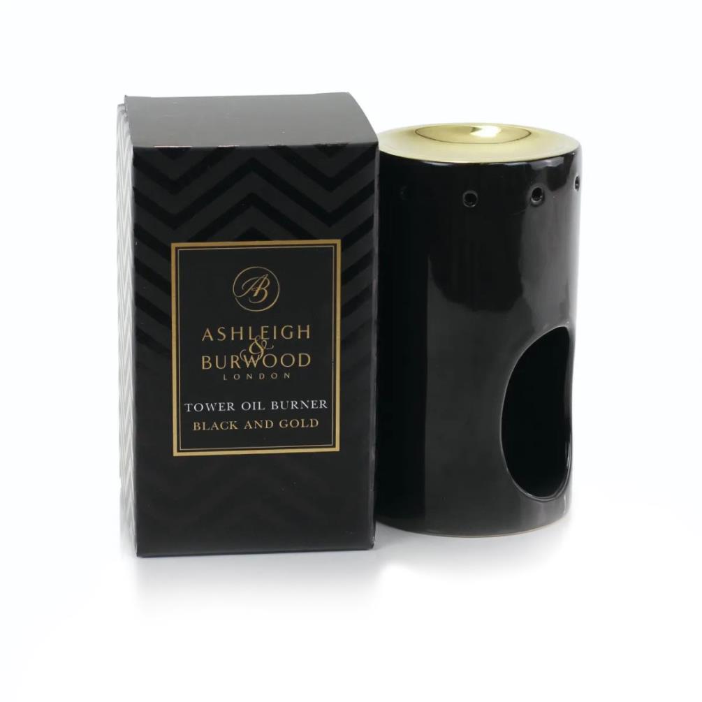 Ashleigh & Burwood Black & Gold Ceramic Oil Burner Extra Image 1